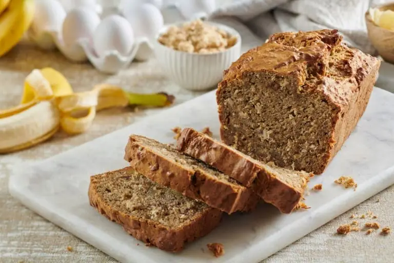professional food photography of banana bread