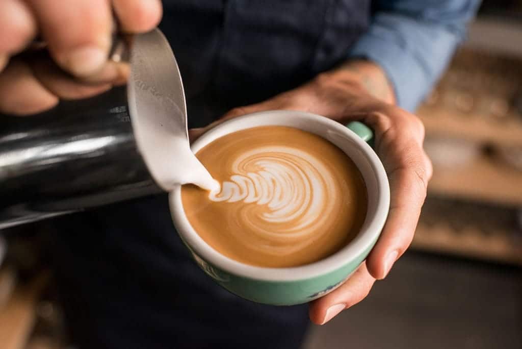 food photography of latte art