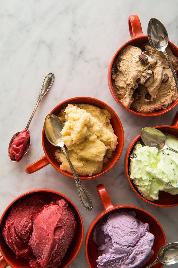 professional food photography of ice cream